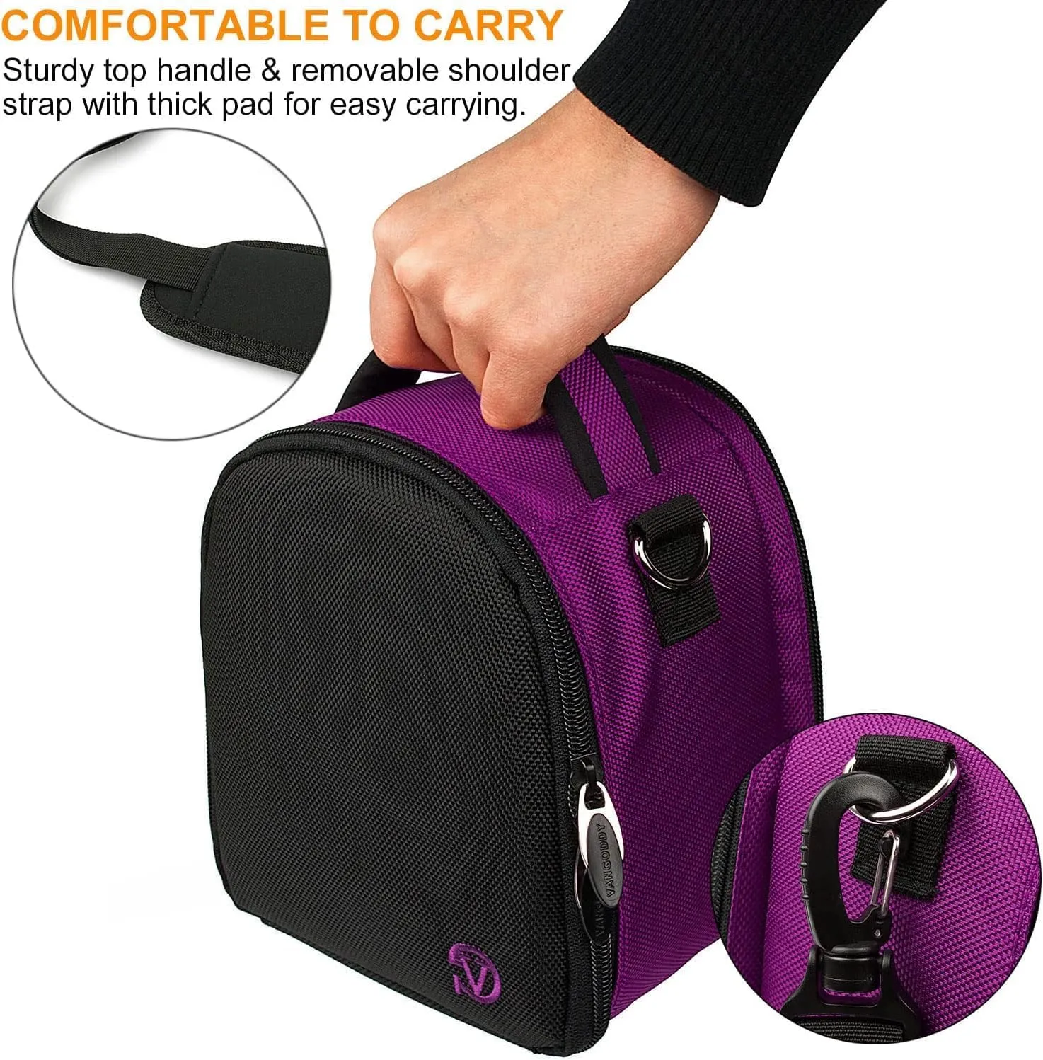 eBigValue DSLR SLR Camera Shoulder Bag Case Compatible With Alpha a6000 a6300 a6500 NEX5 NEX5N NEX6 NEX-6L/B NEX7 DSCH300/B RX10 IV