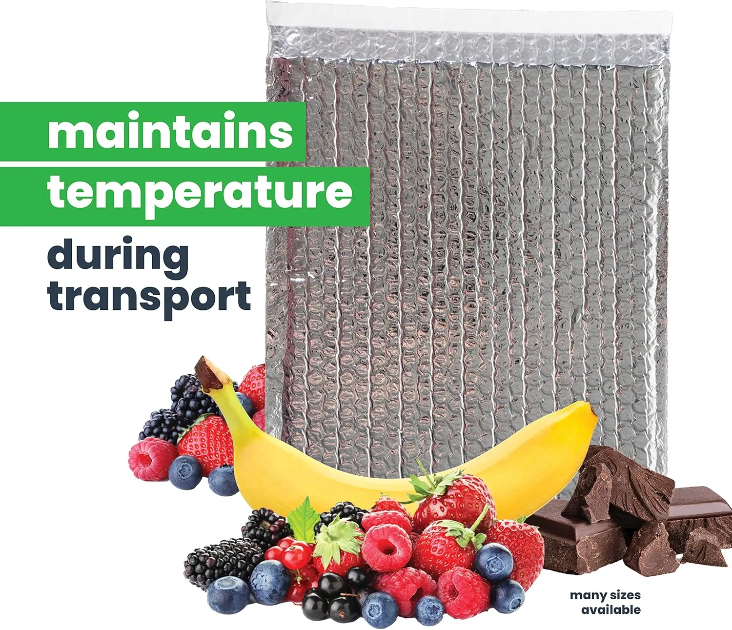 EcoFoil Thermal Insulated Bubble Mailer 9" x 11.5" - 10-Pack - Heat-Resistant & Lightweight Bubble Mailer That Protects Temperature-Sensitive Contents, Food Grade Shipping Material