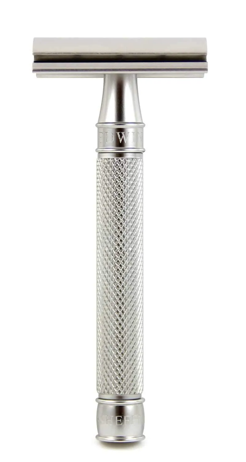 Edwin Jagger 3ONE6 Stainless Steel Knurled DE Safety Razor