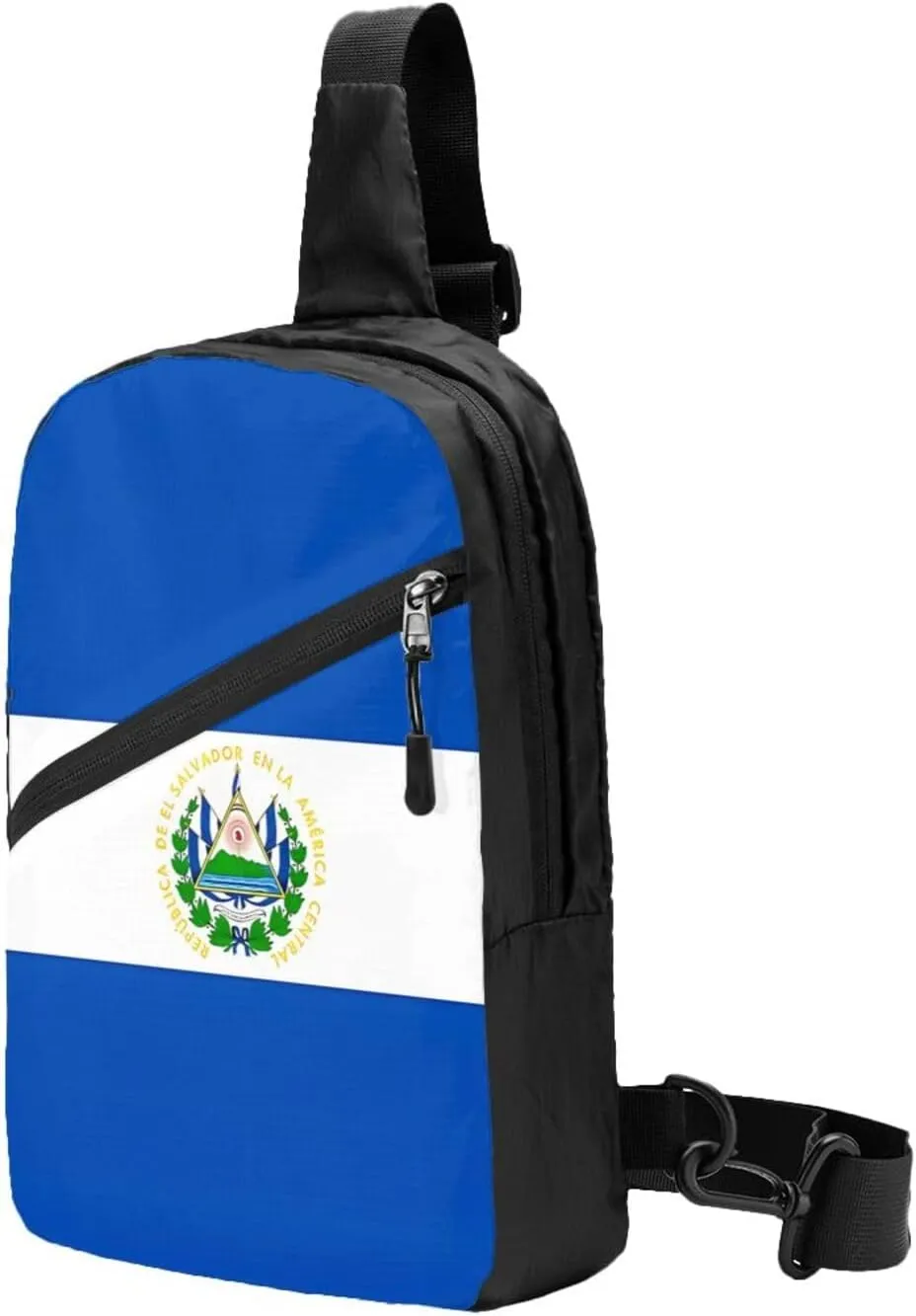 El Salvador Flag Crossbody Bag Portable Sling Bags Foldable Chest Daypack Reusable Sports Shoulder Backpack Diagonally Casual Rucksack Travel Bag