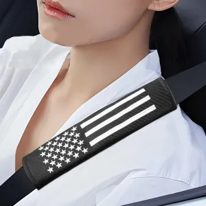 Elegananccy 2PCS Car Seat Belt Covers Pads with American USA Flag, Soft Seatbelt Cushions for Comfort and Protection, Safety Seat Belt Shoulder Pad Fit for Cars Handbags Backpack