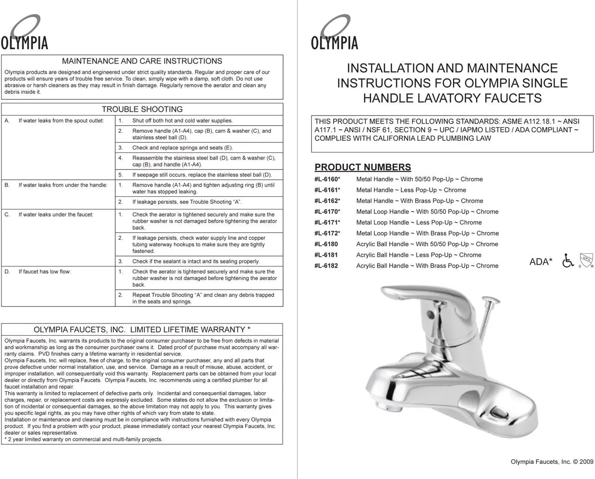 ELITE - Single Handle Bathroom Faucet - Brushed Nickel