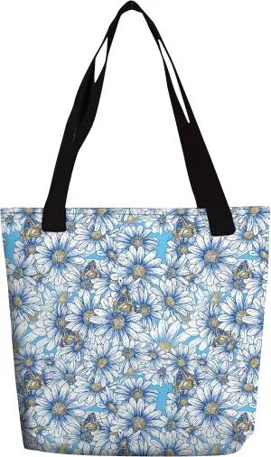 eloria Tote Bag Flowers Designer Tote Bag Cotton Canvas Fabric Hand Bag
