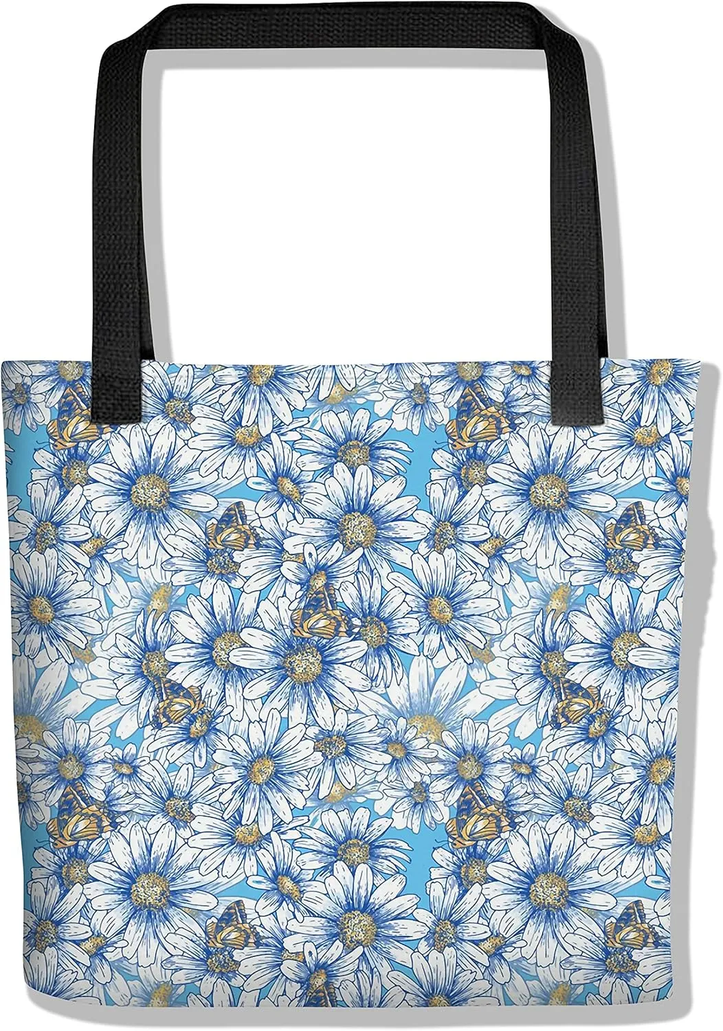 eloria Tote Bag Flowers Designer Tote Bag Cotton Canvas Fabric Hand Bag