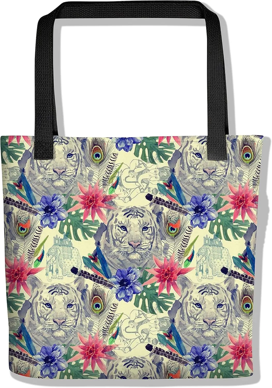 eloria Tote Bag Tradition Designer Printed Cotton Canvas Fabric Hand Bag