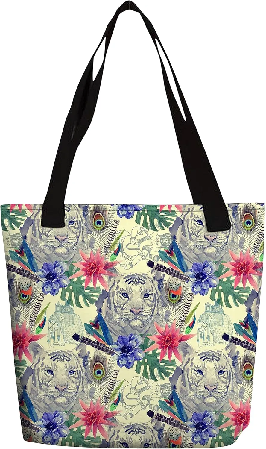 eloria Tote Bag Tradition Designer Printed Cotton Canvas Fabric Hand Bag