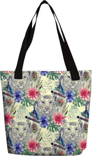 eloria Tote Bag Tradition Designer Printed Cotton Canvas Fabric Hand Bag