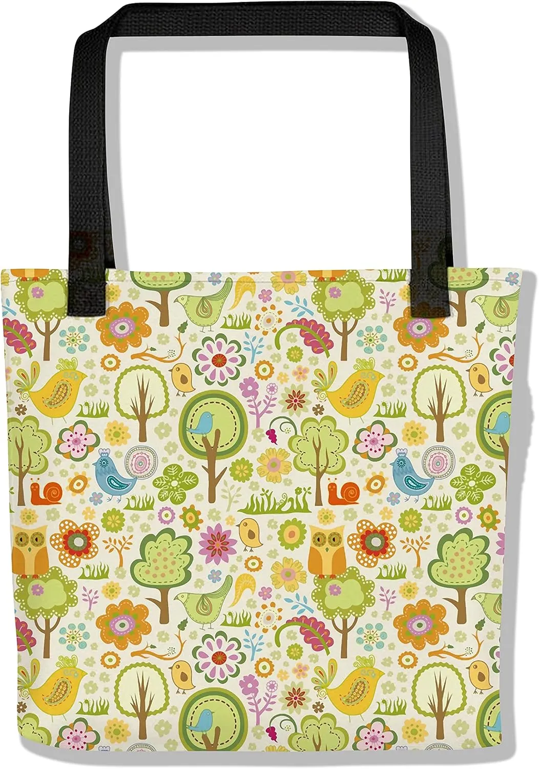 eloria Tote Bag Trees Designer Printed Cotton Canvas Fabric Hand Bag