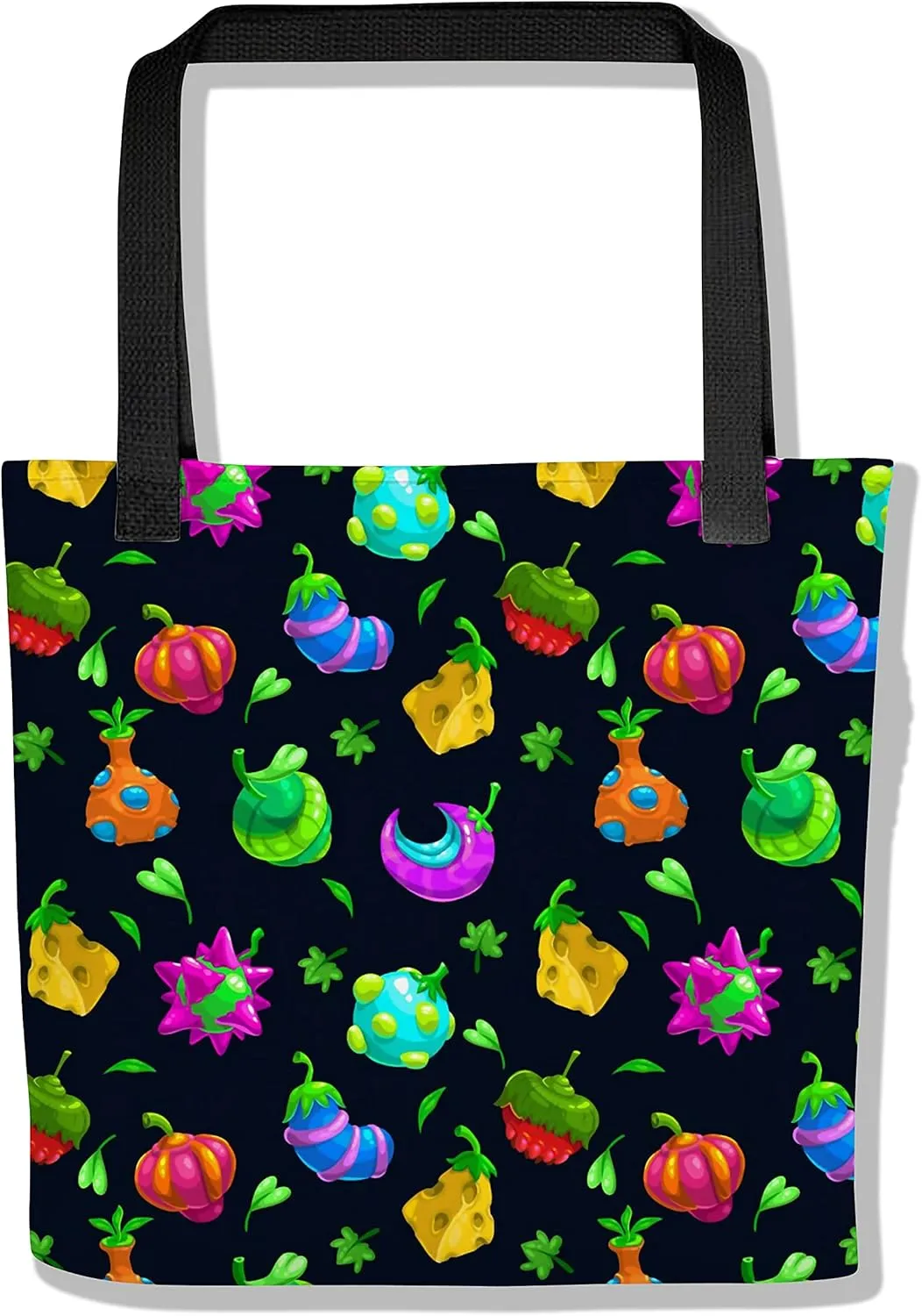 eloria Tote Bag Vegetables Printed Cotton Canvas Fabric Hand Bag