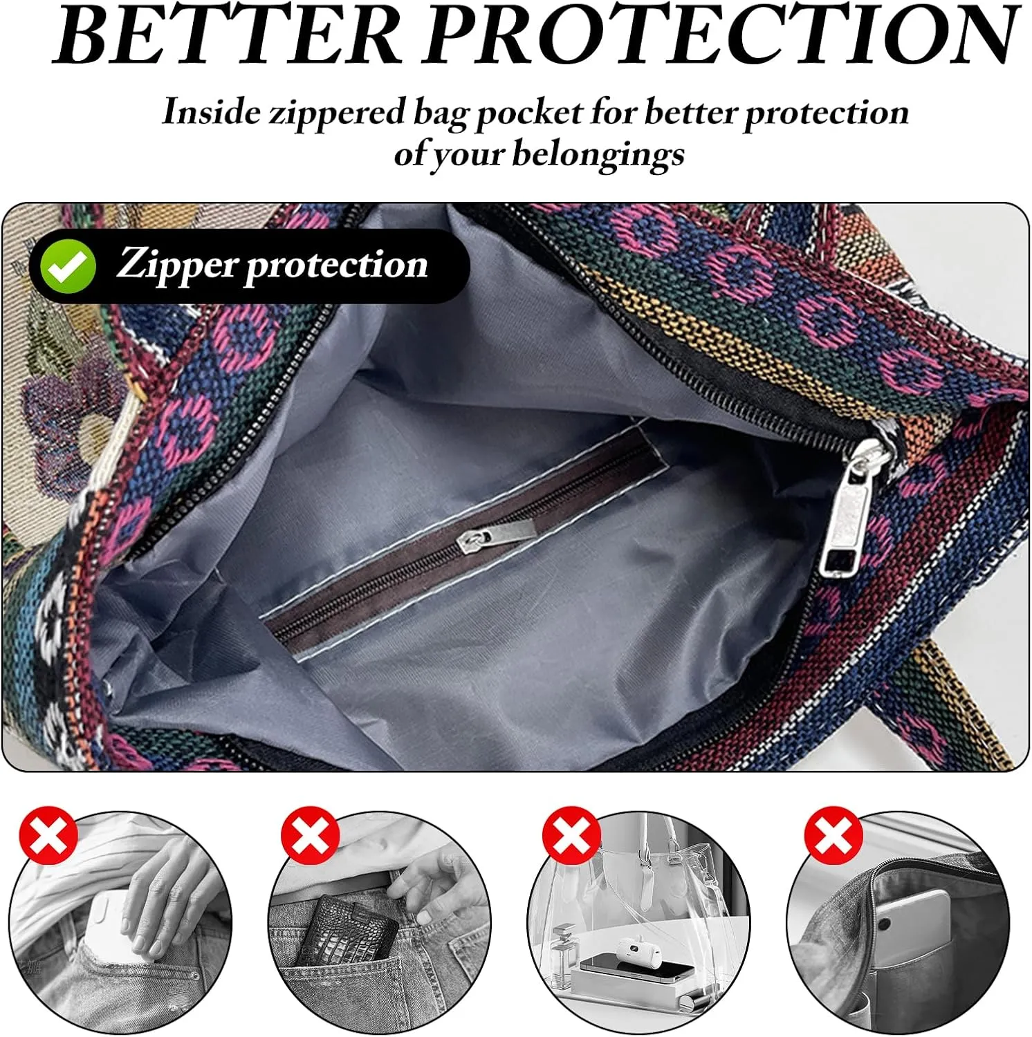 Embroidered canvas handbag, hand-held bag, casual work small shoulder bag