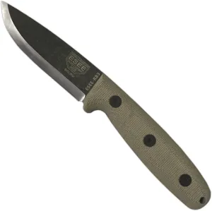ESEE RB3 Reuben Bolieu Fixed Blade Survival Knife, Leather Sheath, Made in USA