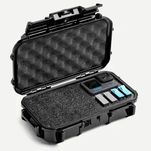 Evergreen ToughBox Tech Organizer – For Camera, Cables, Hard Drives, Compatible with GoPro etc. (Medium, PROFoam, Black)