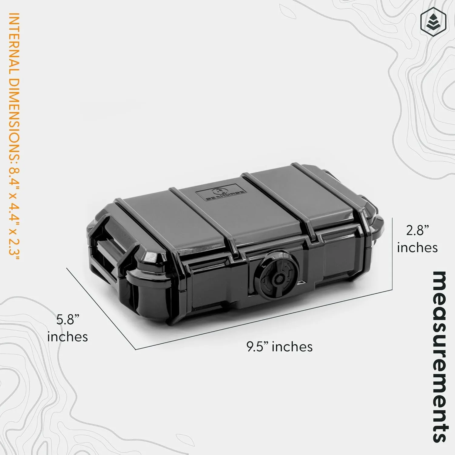 Evergreen ToughBox Tech Organizer – For Camera, Cables, Hard Drives, Compatible with GoPro etc. (Medium, PROFoam, Clear)