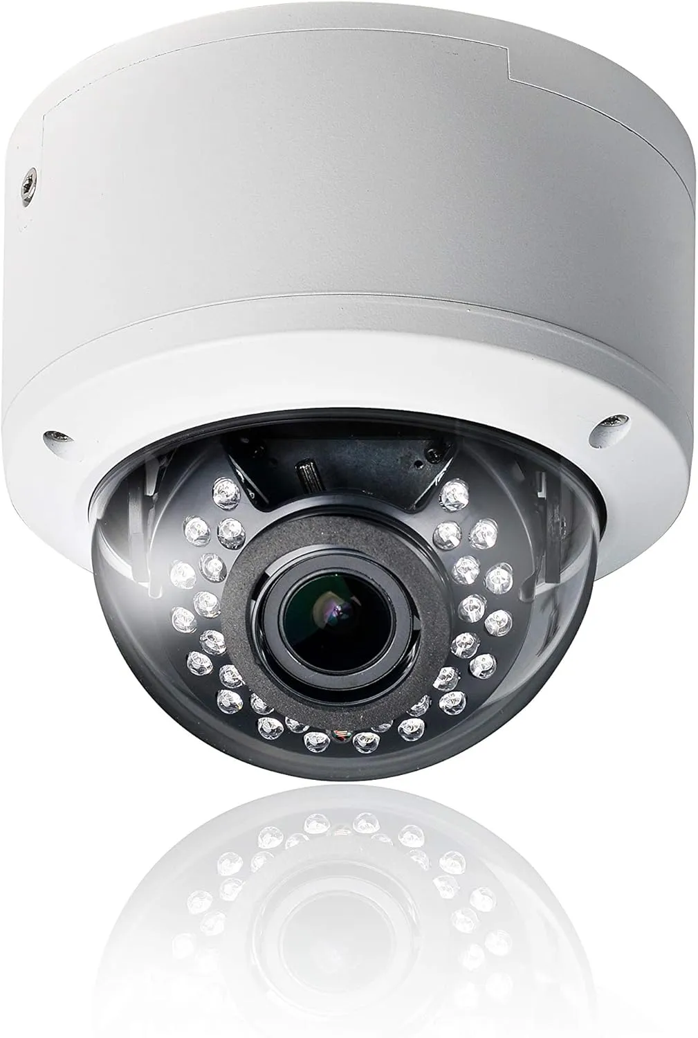 Eversecu H.265 1080P POE(Power Over Ethernet) IP Turret Dome Camera Security Surveillance CCTV Camera, 2.8mm Lens, Night Vision, Vandalproof, Waterproo