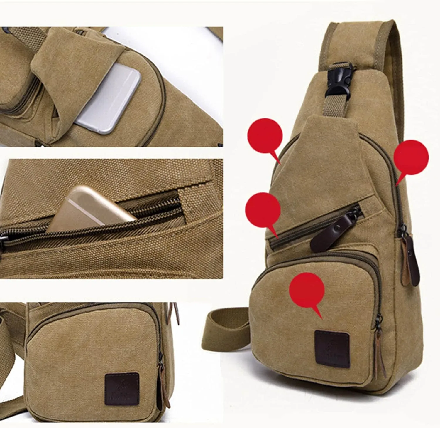 Everywhere Belt Bag Men Messenger Bag Fashion Outdoor Canvas Chest Bag Bike Functional Pocket Travel Backpack