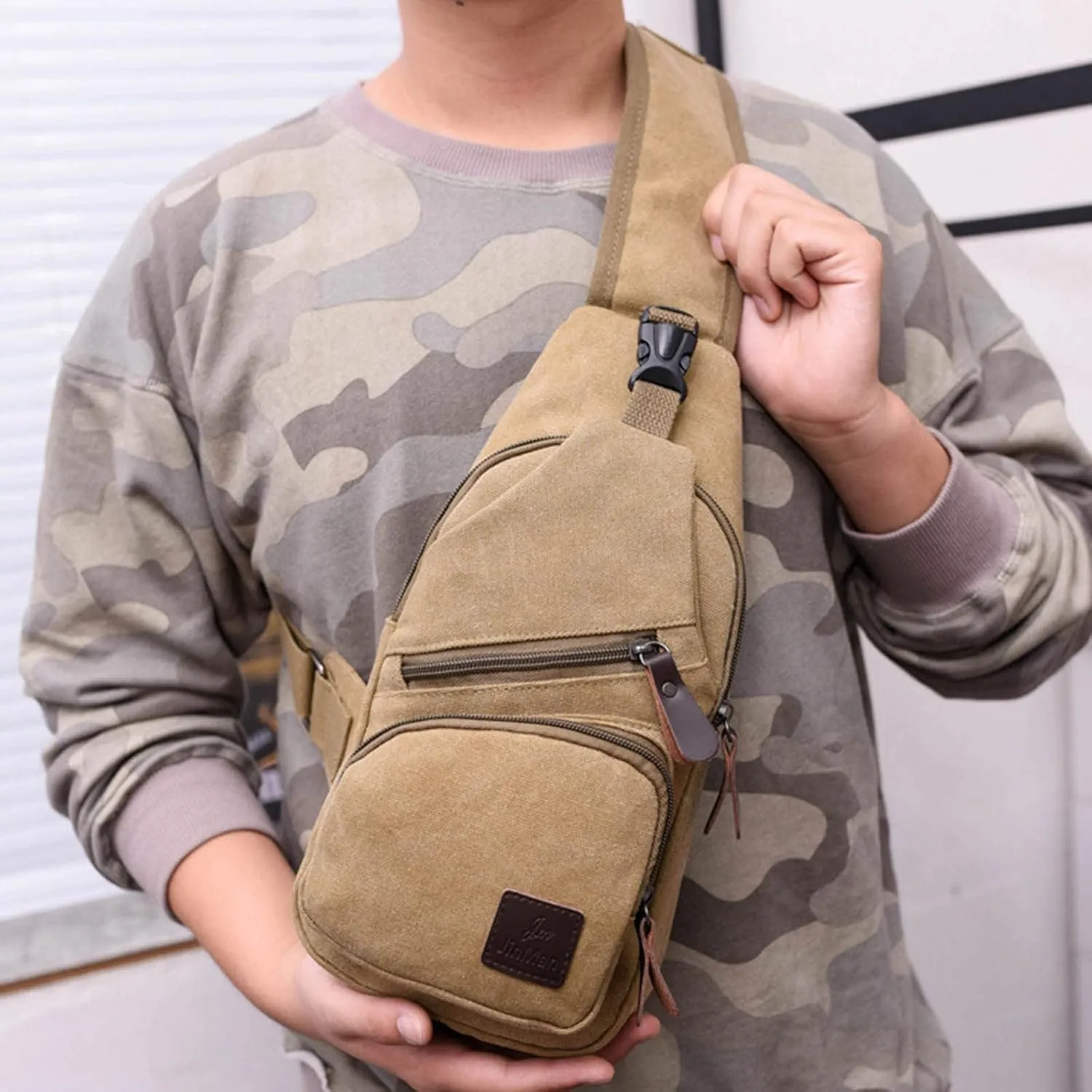 Everywhere Belt Bag Men Messenger Bag Fashion Outdoor Canvas Chest Bag Bike Functional Pocket Travel Backpack
