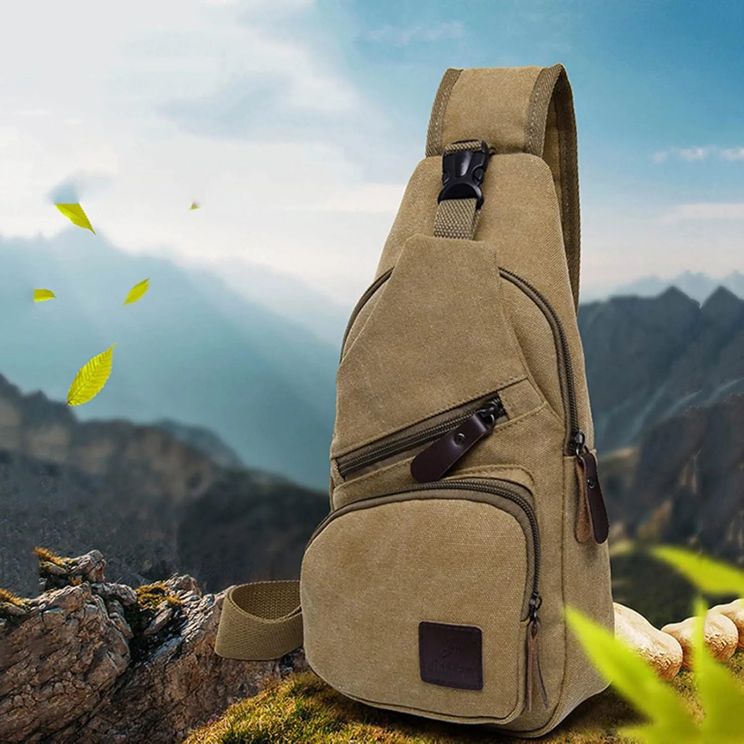 Everywhere Belt Bag Men Messenger Bag Fashion Outdoor Canvas Chest Bag Bike Functional Pocket Travel Backpack