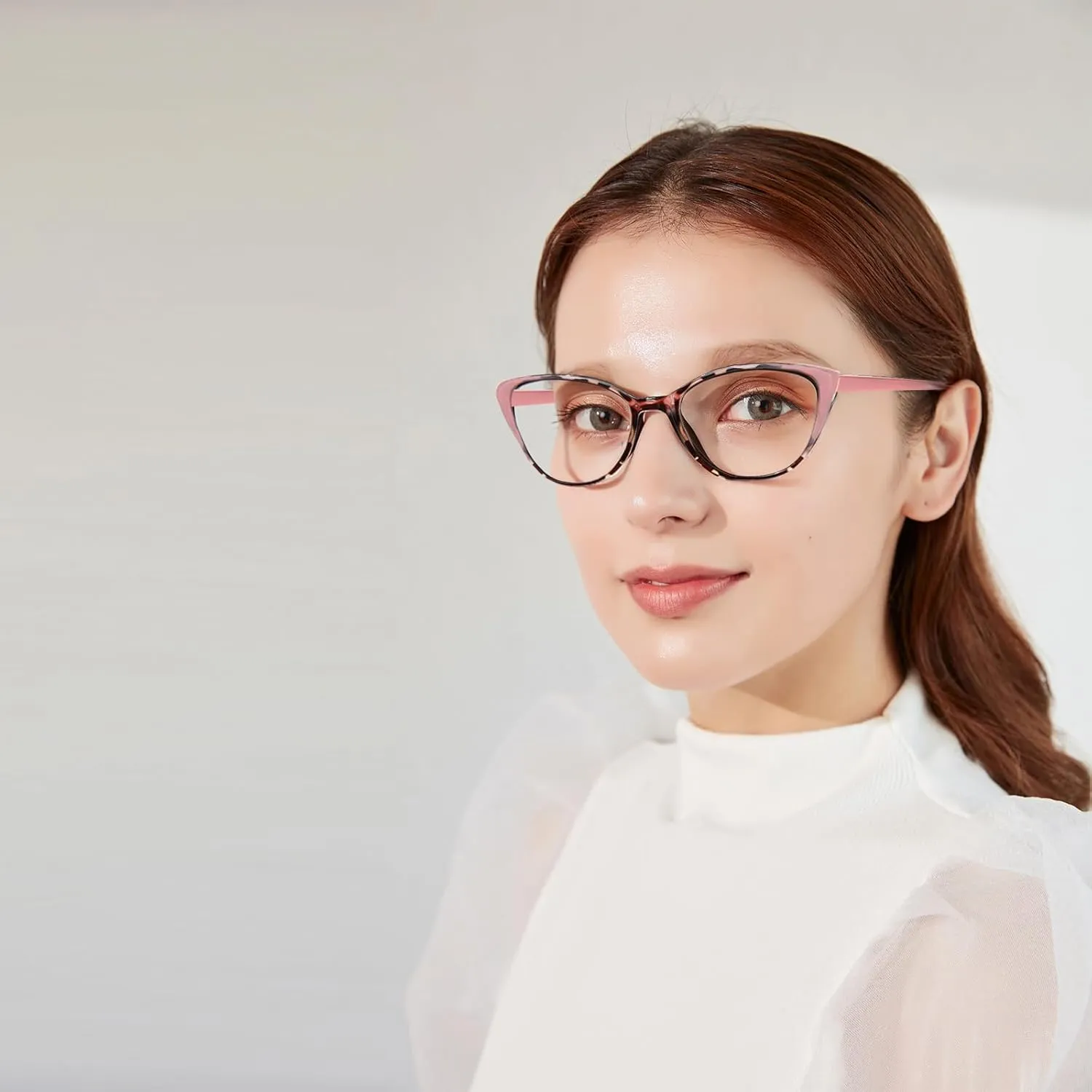EYEURL 5 Pack Reading Glasses for Women-Cat Eye Blue Light Blocking Readers Fashion Computer Glasses with Spring Hinge Anti-Glare Readers for Women 0.5
