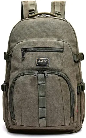 Eysee Canvas Backpack, Men Daypack,Retro Travel Bag, Hiking Backpack，Handbags