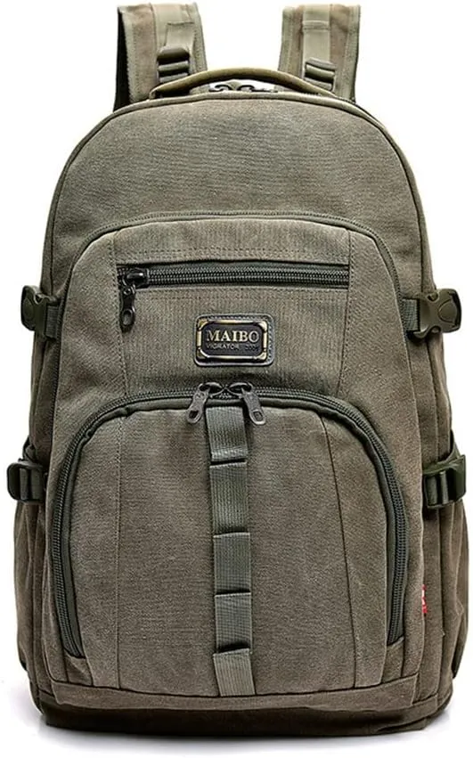 Eysee Canvas Backpack, Men Daypack,Retro Travel Bag, Hiking Backpack，Handbags