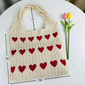 Fairy Grunge Aesthetic Shoulder Bag Purse for Women Girls Grunge Accessories Crochet Tote Beach Hobo Bag