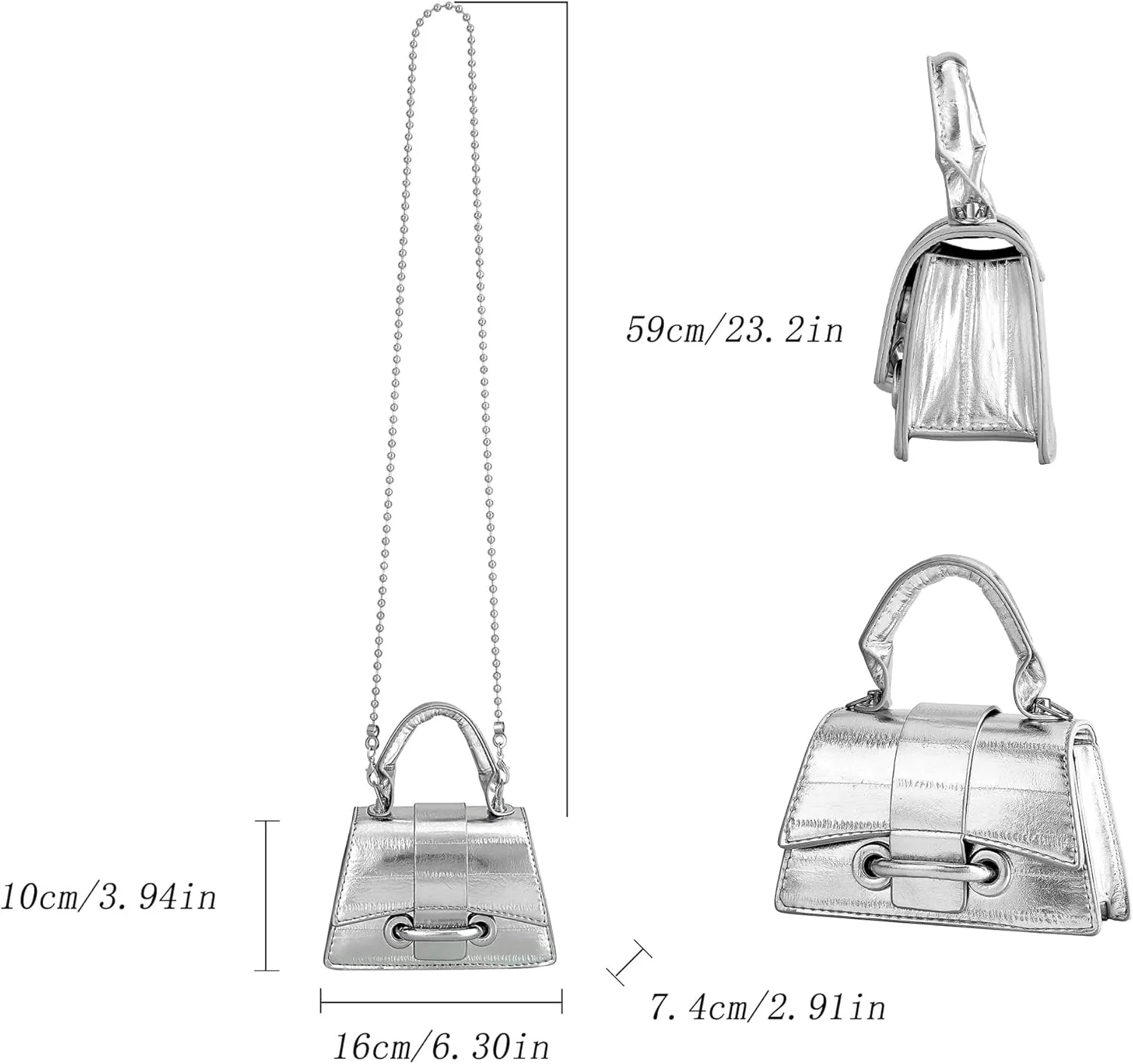 FALETO Mini Purses for Women Y2K Top Handle Crossbody Bag Stylish Tiny Clutch Shoulder Handbag for Cocktail Party Prom