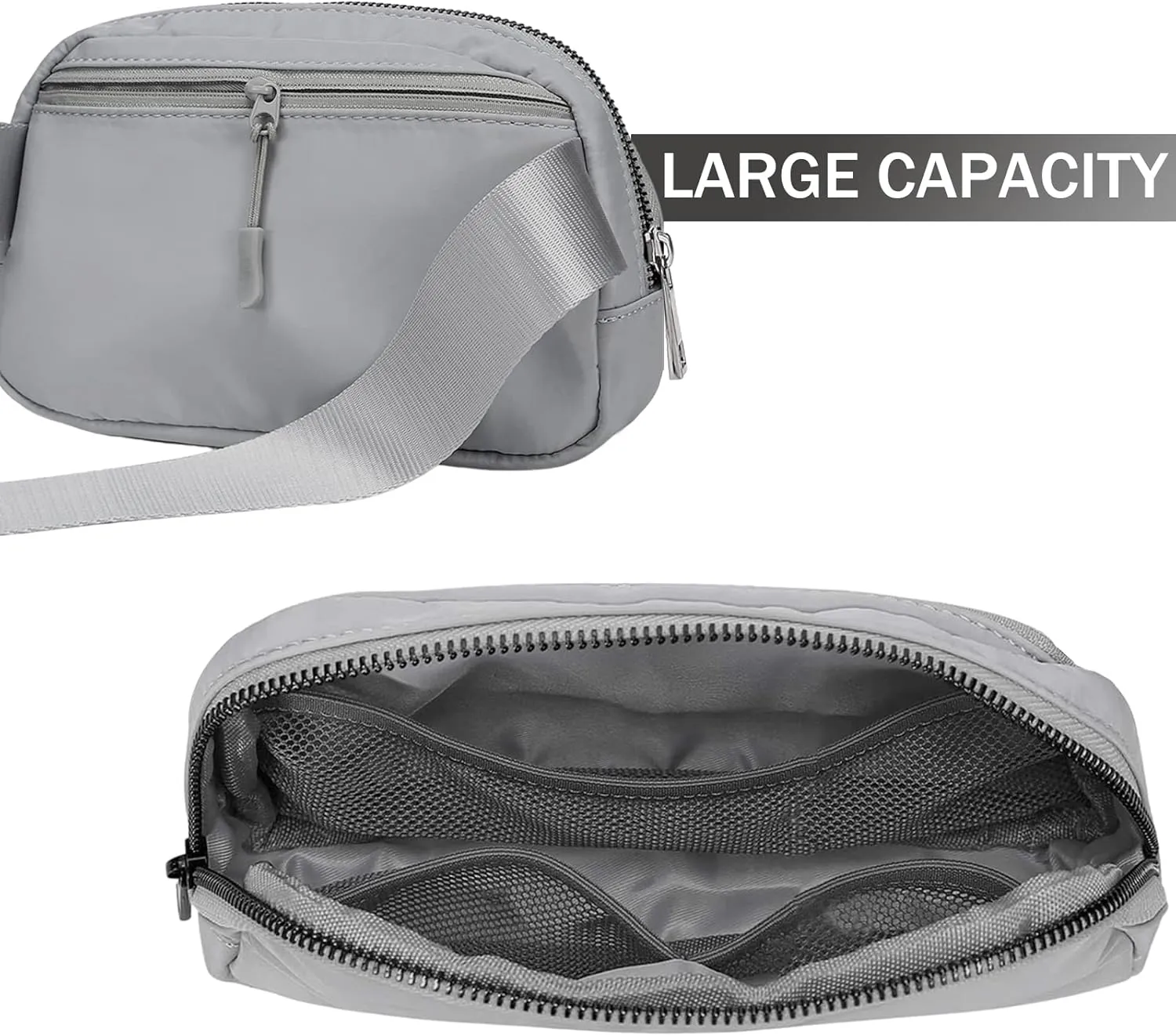 Fanny Pack for Women Teen Girls, Small Belt Bag 1L with Adjustable Strap 32" to 51", Crossbody Bag Water-resistant for Travel Gym Sport Running, Fashion Waist Bag for Mothers Day Gifts