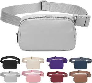 Fanny Pack for Women Teen Girls, Small Belt Bag 1L with Adjustable Strap 32" to 51", Crossbody Bag Water-resistant for Travel Gym Sport Running, Fashion Waist Bag for Mothers Day Gifts
