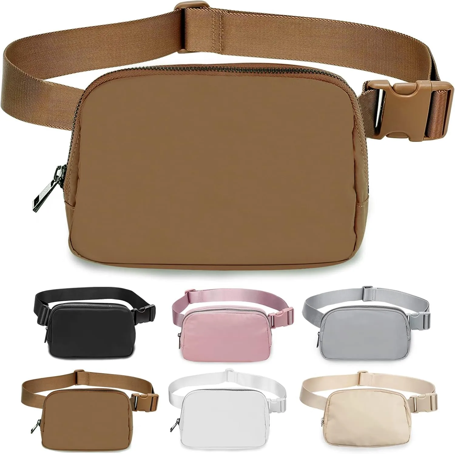 Fanny Pack for Women Teen Girls, Small Belt Bag 1L with Adjustable Strap 32" to 51", Crossbody Bag Water-resistant for Travel Gym Sport Running, Fashion Waist Bag for Mothers Day Gifts