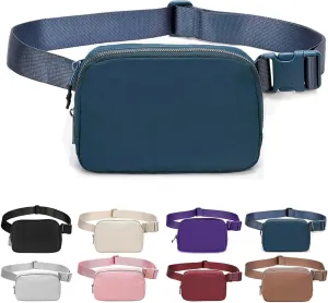Fanny Pack for Women Teen Girls, Small Belt Bag 1L with Adjustable Strap 32" to 51", Crossbody Bag Water-resistant for Travel Gym Sport Running, Fashion Waist Bag for Mothers Day Gifts