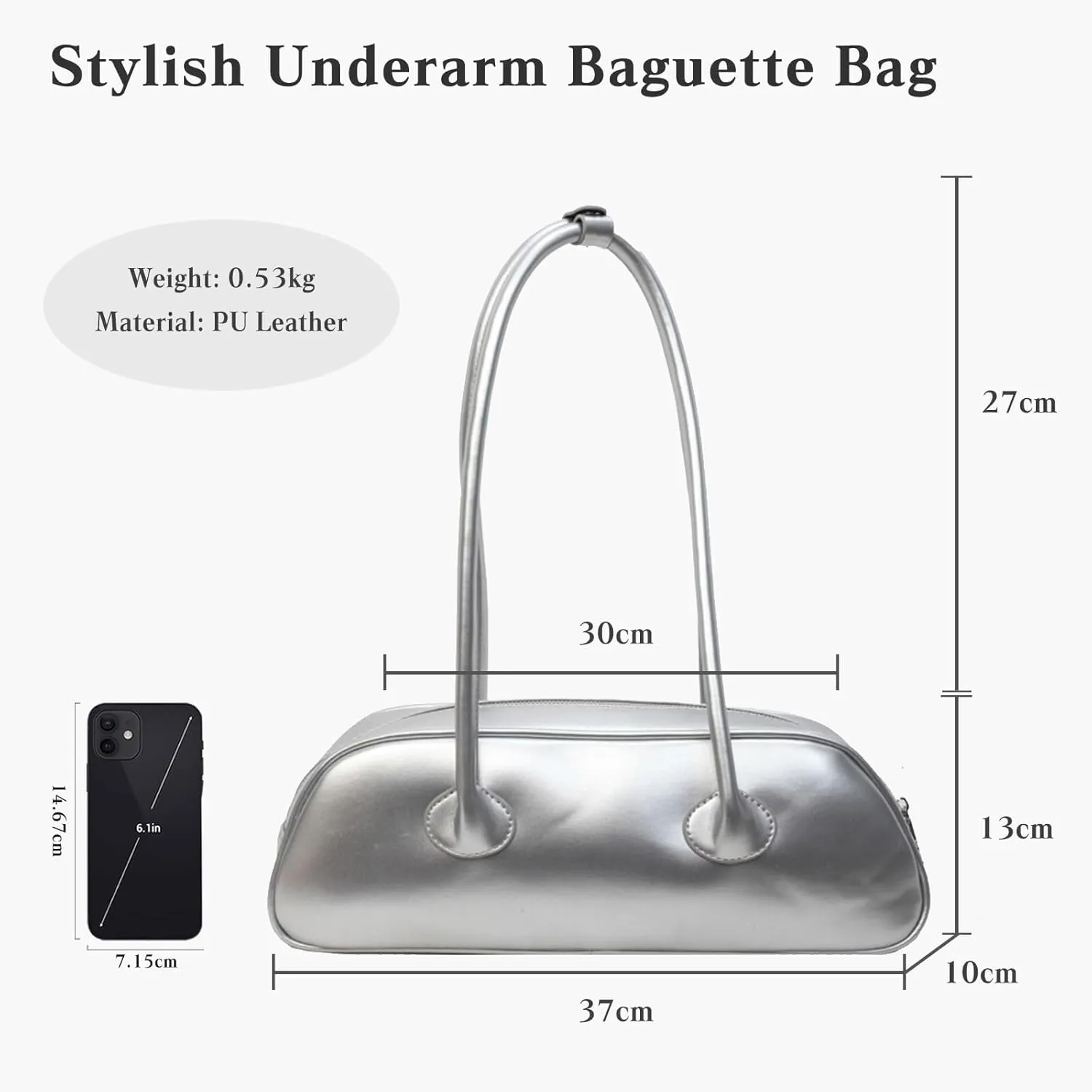 Fashion Hobo Elegant Underarm Ladies Travel Handbag for Women PU Leather Shoulder Waterproof Top Handle