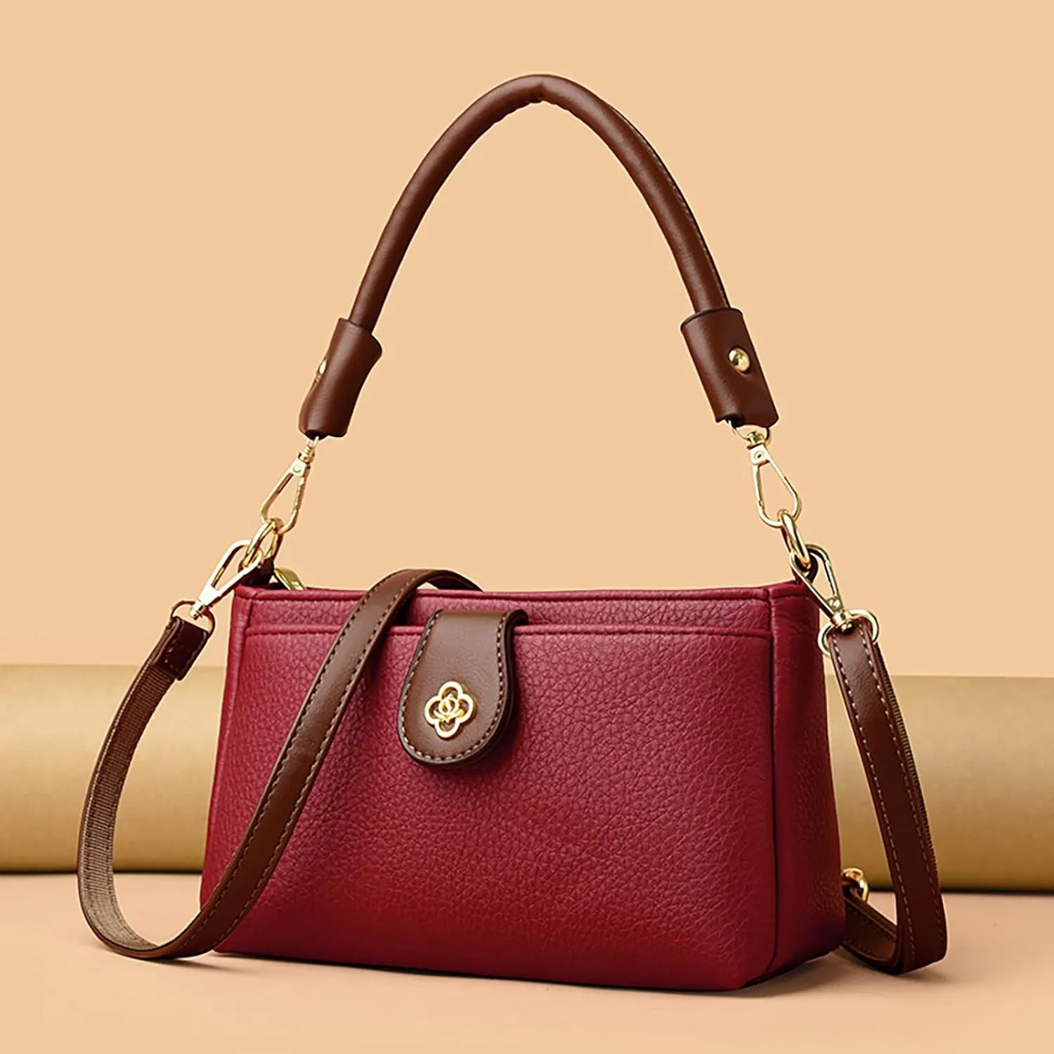 Fashion Simplicity 2024 New Handbag,Handbags for Women Top Handle Handbags Women Crossbody Satchel Handbag Barrel Bag