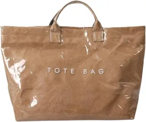 Fashion waterproof letter tote bag Stellaya women's PVC kraft paper handbag and shoulder ，Fashion Retro Bag
