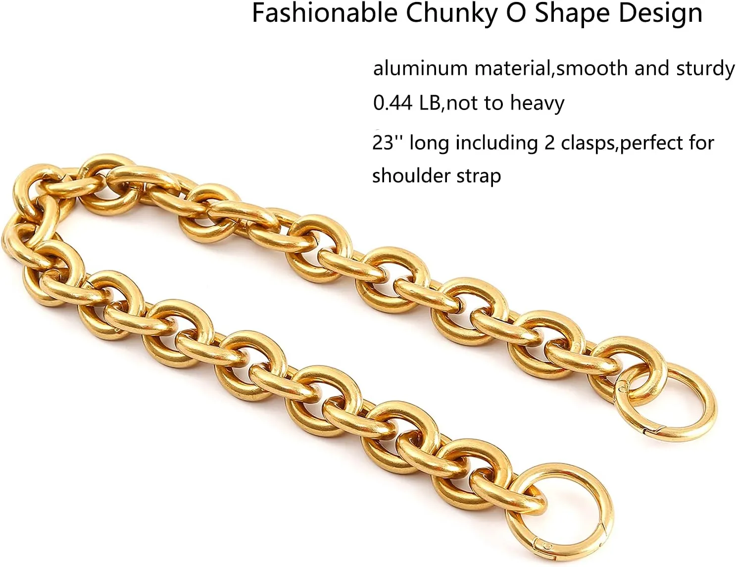 Fashionable Heavy Aluminum O Shape Metal Chain Handle Shoulder Strap Replacement for Women's Handbag,Shoulder Bag