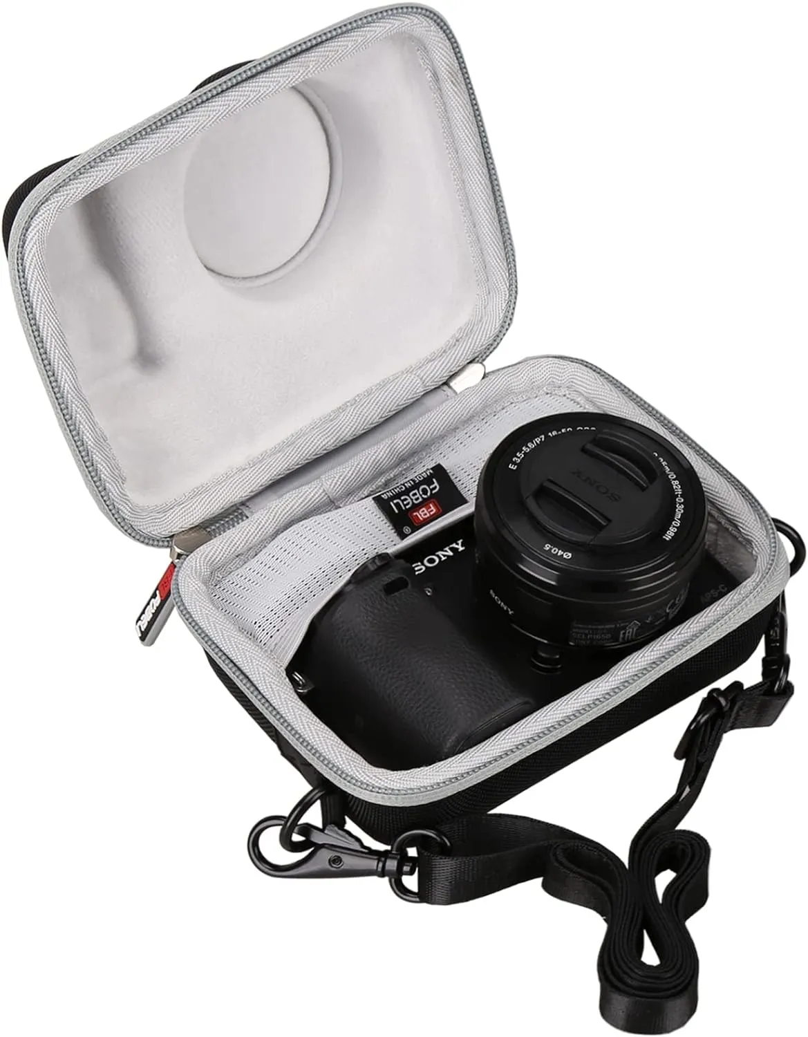FBLFOBELI EVA Hard Portable Carrying Case for Sony Alpha a6000/a6400/a6600/a6100/a5100 Mirrorless Digital Camera (Case Only)
