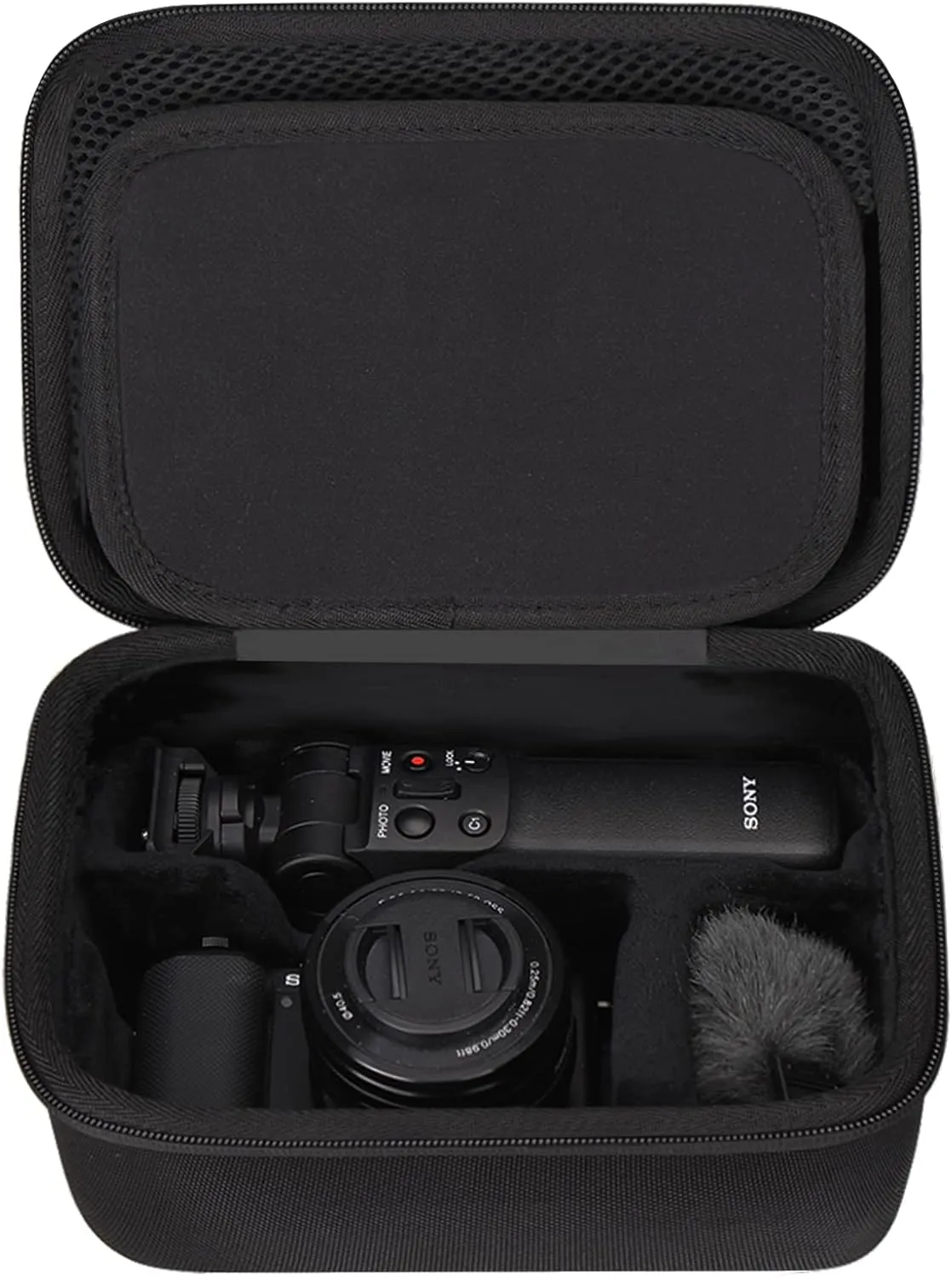FBLFOBELI EVA Hard Storage Case for Sony ZV E-10 / Sony ZV-1 Interchangeable Lens Mirrorless Vlog Camera Kit, Shockproof Protective Container Bag