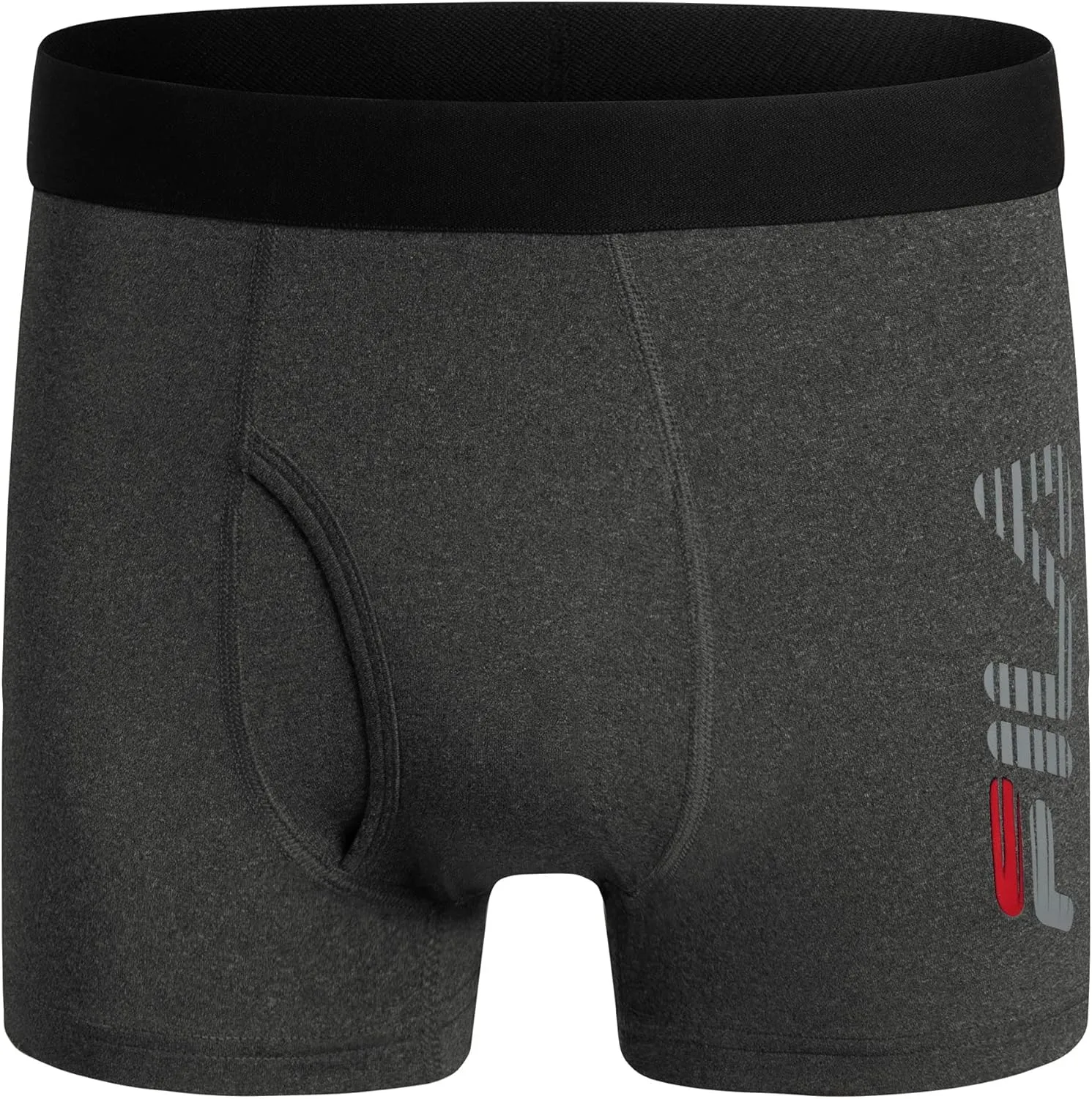 Fila Men's 4" Trunk Front Fly, 90% Polyester 10% Spandex, 4-Pack