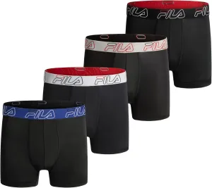 Fila Men's 4" Trunk No Fly Front with Pouch, Jersey & Mesh, 4-Pack