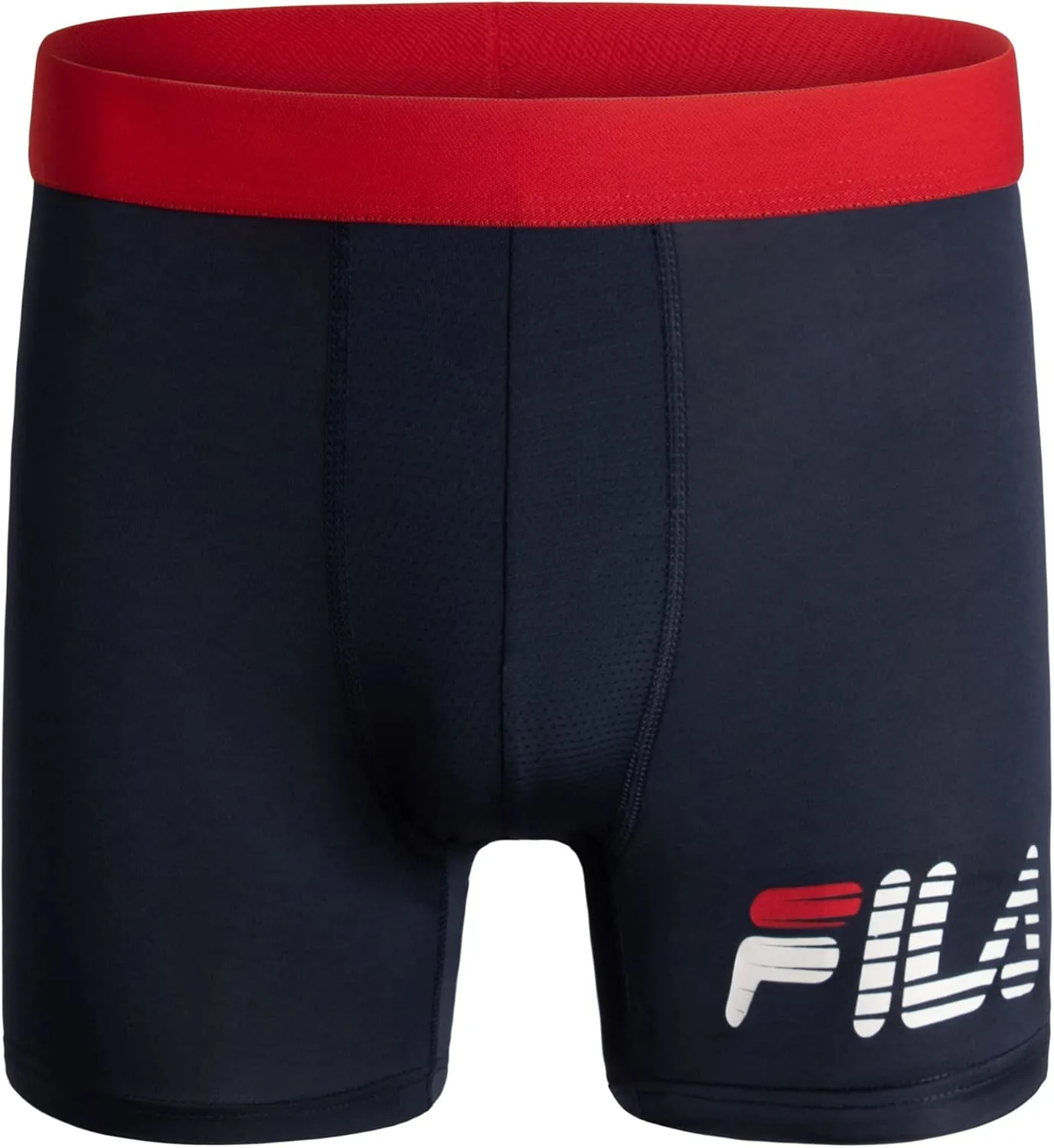 Fila Men's 6" Trunk No Fly Front with Pouch, Jersey & Mesh, 4-Pack