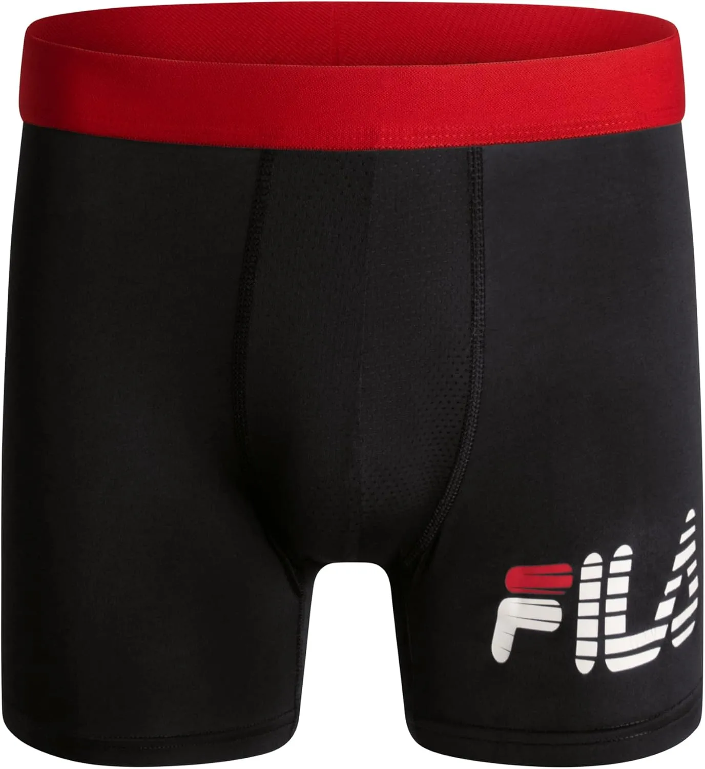 Fila Men's 6" Trunk No Fly Front with Pouch, Jersey & Mesh, 4-Pack