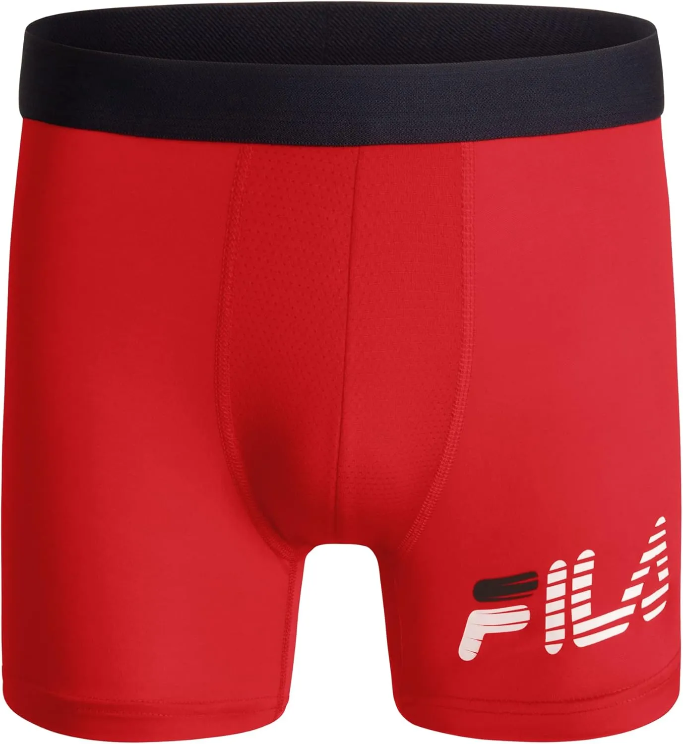 Fila Men's 6" Trunk No Fly Front with Pouch, Jersey & Mesh, 4-Pack