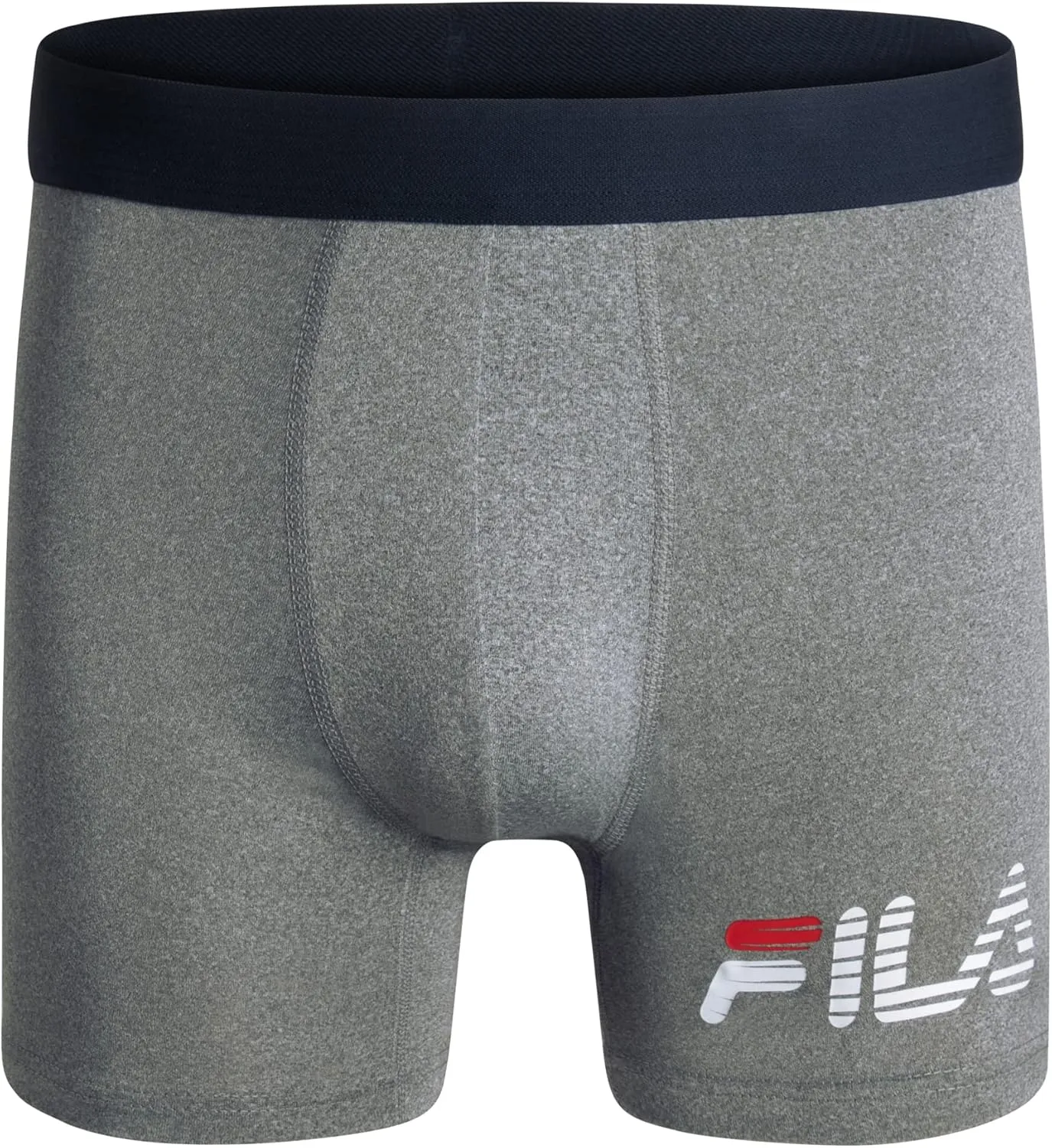 Fila Men's 6" Trunk No Fly Front with Pouch, Jersey & Mesh, 4-Pack