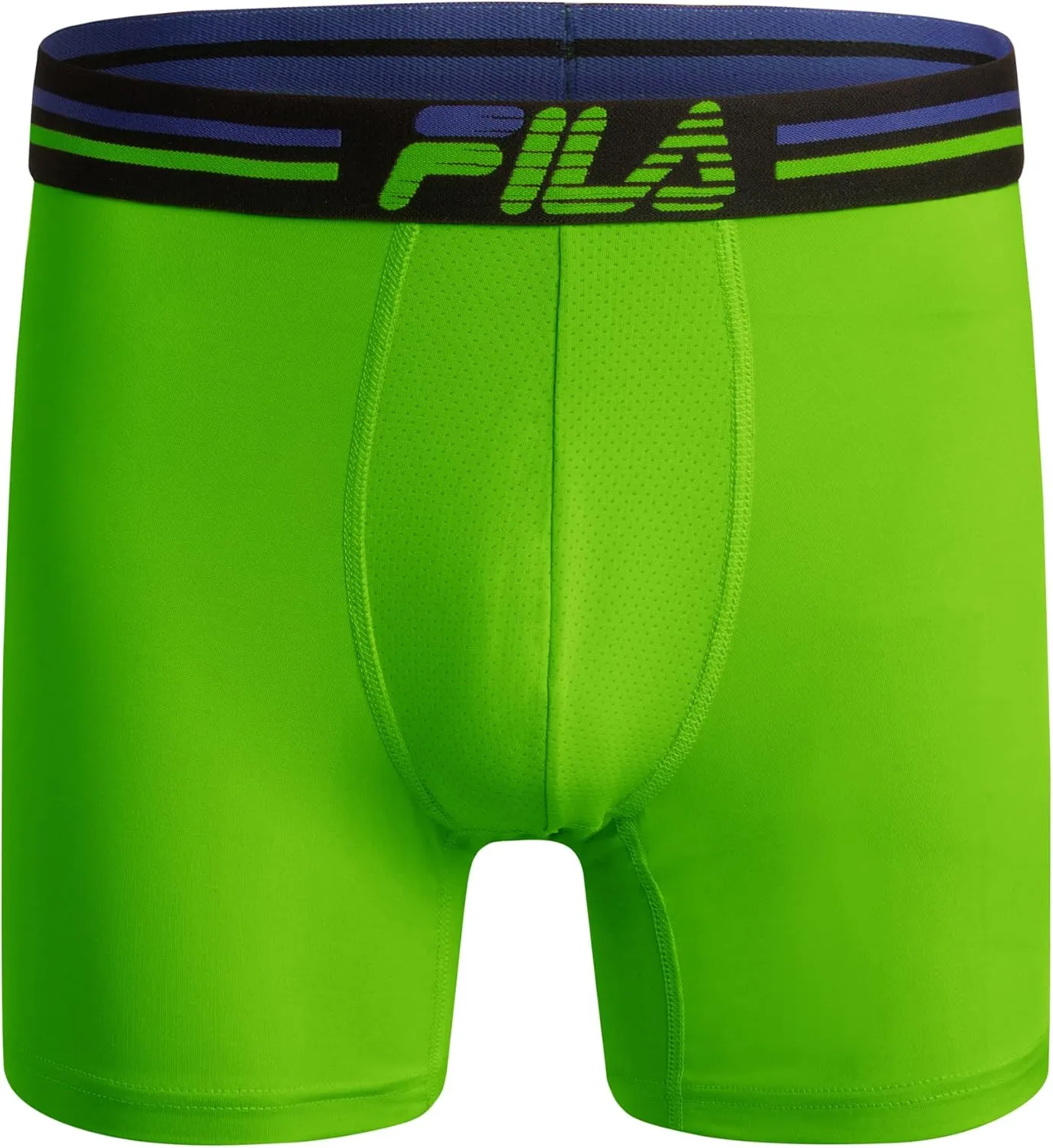 Fila Men's 6" Trunk No Fly Front with Pouch, Jersey & Mesh, 4-Pack