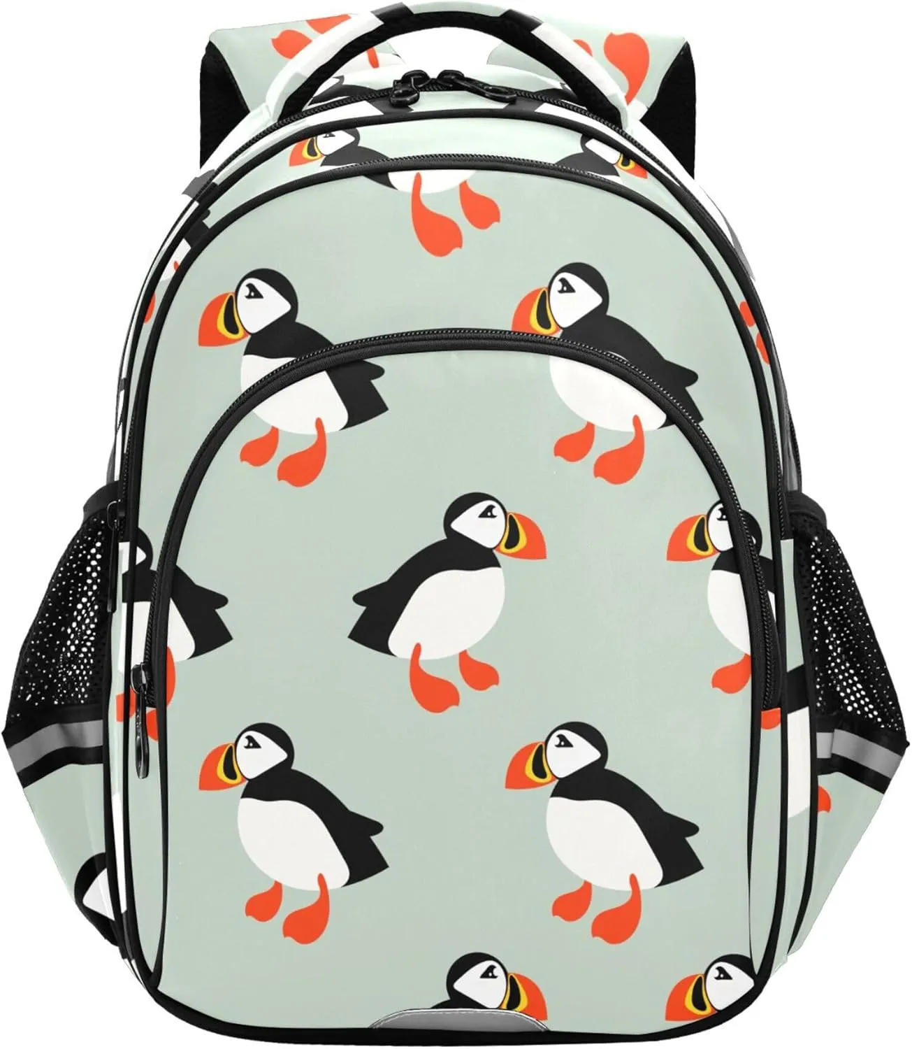Fisyme Bird Puffins Seabird Backpack Laptop Back Pack Daycare Bag Bookbag Travel School Backpacks Medium