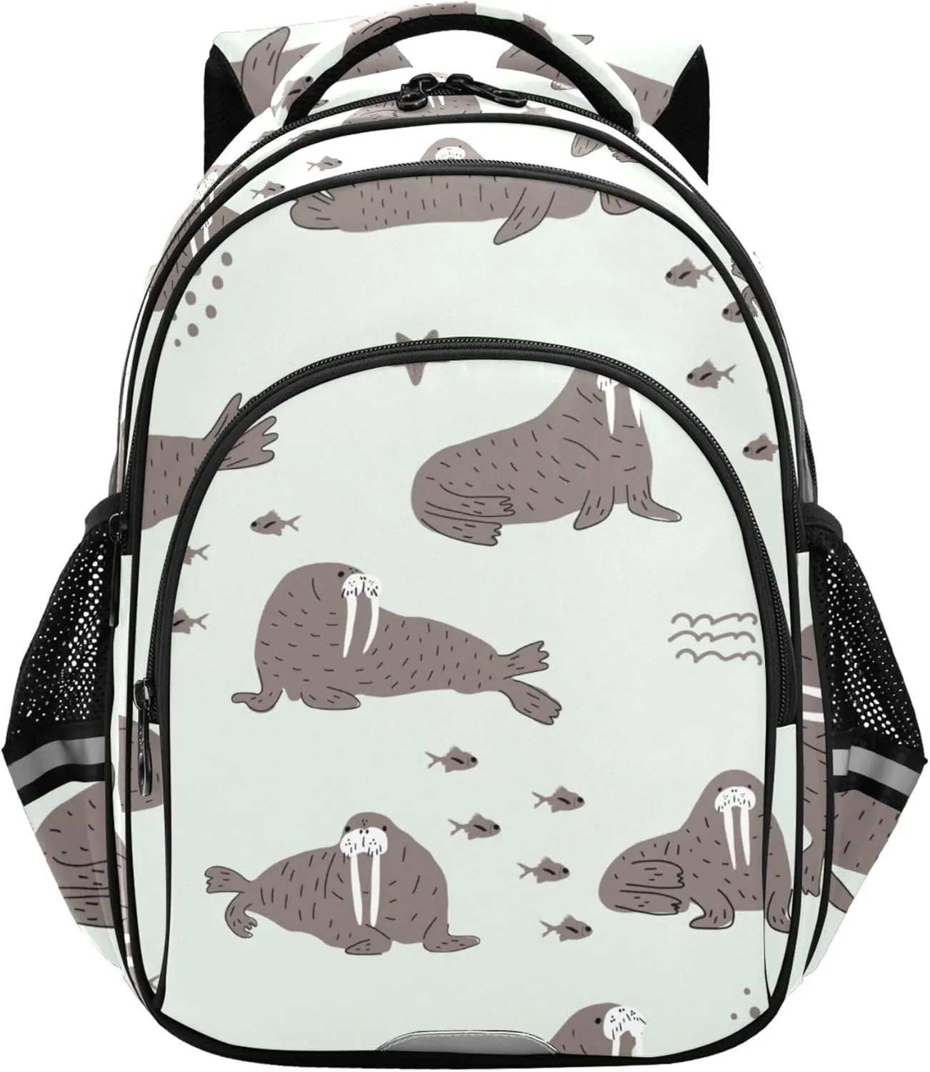 Fisyme Sea Walrus Winter Backpack Laptop Back Pack Daycare Bag Bookbag Travel School Backpacks Small