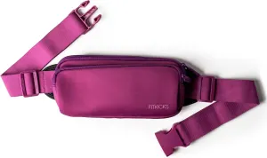 FITKICKS Fitzip Belt Bag and Crossbody Fanny Pack, Waist Pouch with Adjustable Strap - Purple