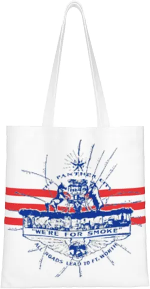 Flag Of Fort Worth, Texas (1912-1968) Tote Bag for Women Canvas Shopping Bags Reusable Large Capacity Casual Shoulder Handbags Grocery Bags DIY Gift Bags