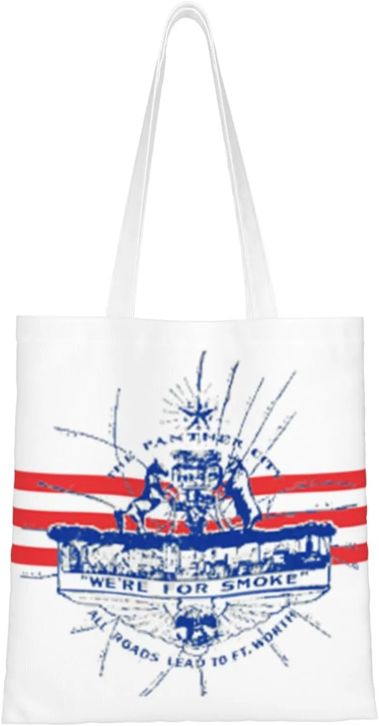 Flag Of Fort Worth, Texas (1912-1968) Tote Bag for Women Canvas Shopping Bags Reusable Large Capacity Casual Shoulder Handbags Grocery Bags DIY Gift Bags