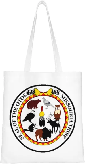 Flag Of The Otoe Missouria Tribe Tote Bag for Women Canvas Shopping Bags Reusable Large Capacity Casual Shoulder Handbags Grocery Bags DIY Gift Bags