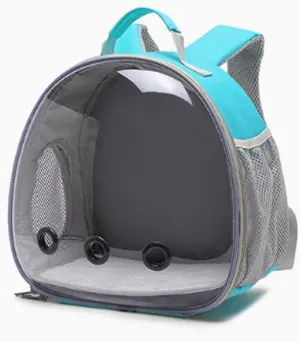 Flight Bird Cage Parrot Outing Double Shoulder Breathable Bird Bag Transparent Backpack Bird Cage Travel Bag Birdcage(Green)